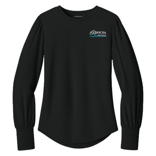 Women's Stretch Jersey Long Sleeve Blouson Top Thumbnail